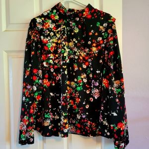 H&M long sleeve floral blouse. Size XL